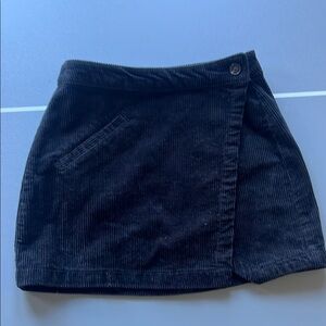 Black Corduroy Women's Skirt